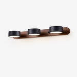 Black Travertine Duo Wall Light — Walnut LED Sconce
