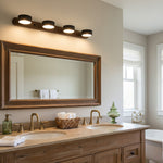 Black Travertine Duo Wall Light — Walnut LED Sconce
