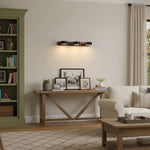 Black Travertine Duo Wall Light — Walnut LED Sconce