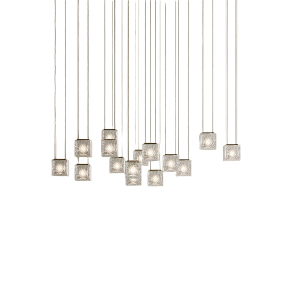Crystal Pixels Customizable Modern Chandelier for Contemporary Interiors