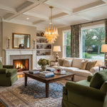 Amber Glass Petal Chandelier – Handcrafted Modern Illumination