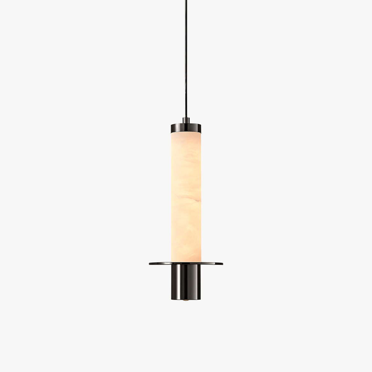Alabaster Cylinder Pendant Light – Modern Minimalist LED Hanging Lamp