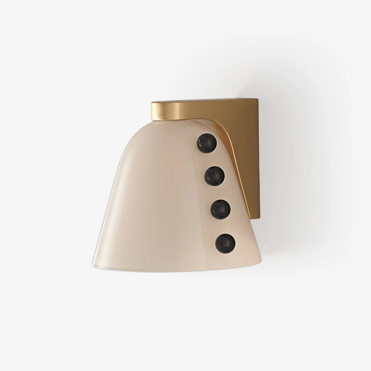 Gemma Glass Wall Sconce in Gold with Hand-Blown Art Glass Shade