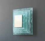 Aqua Cascade Wall Sconce – Handcrafted Textured Glass LED Light