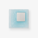 Aqua Cascade Wall Sconce – Handcrafted Textured Glass LED Light