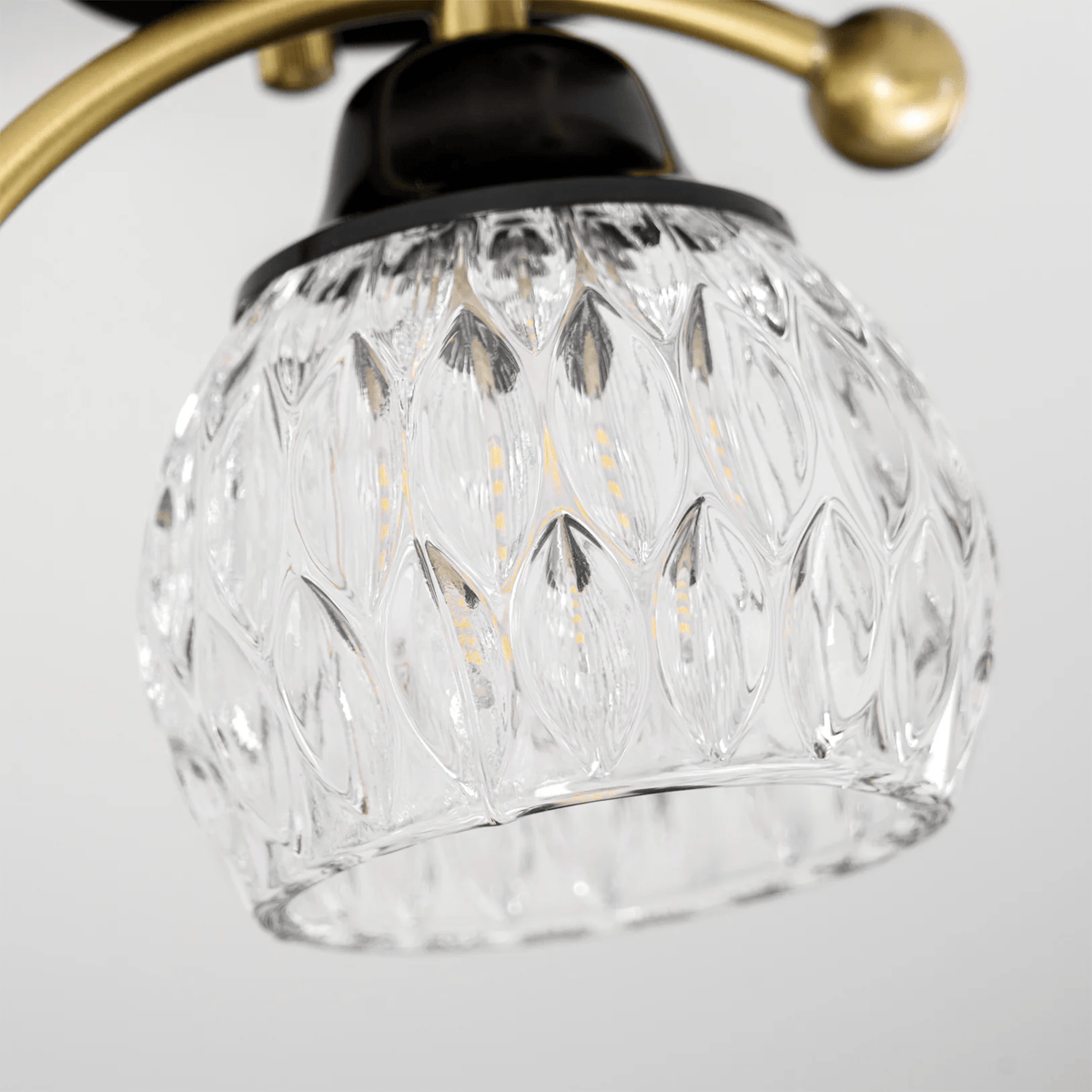 Auri Bird Ceiling Light – Sculptural Brass & Glass Flush Mount