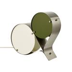 Duet Disc Modern LED Table Lamp with Dual Acrylic Shades, Nickel Finish