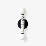 Obelisk Orb Wall Sconce in Marble and Opal Glass