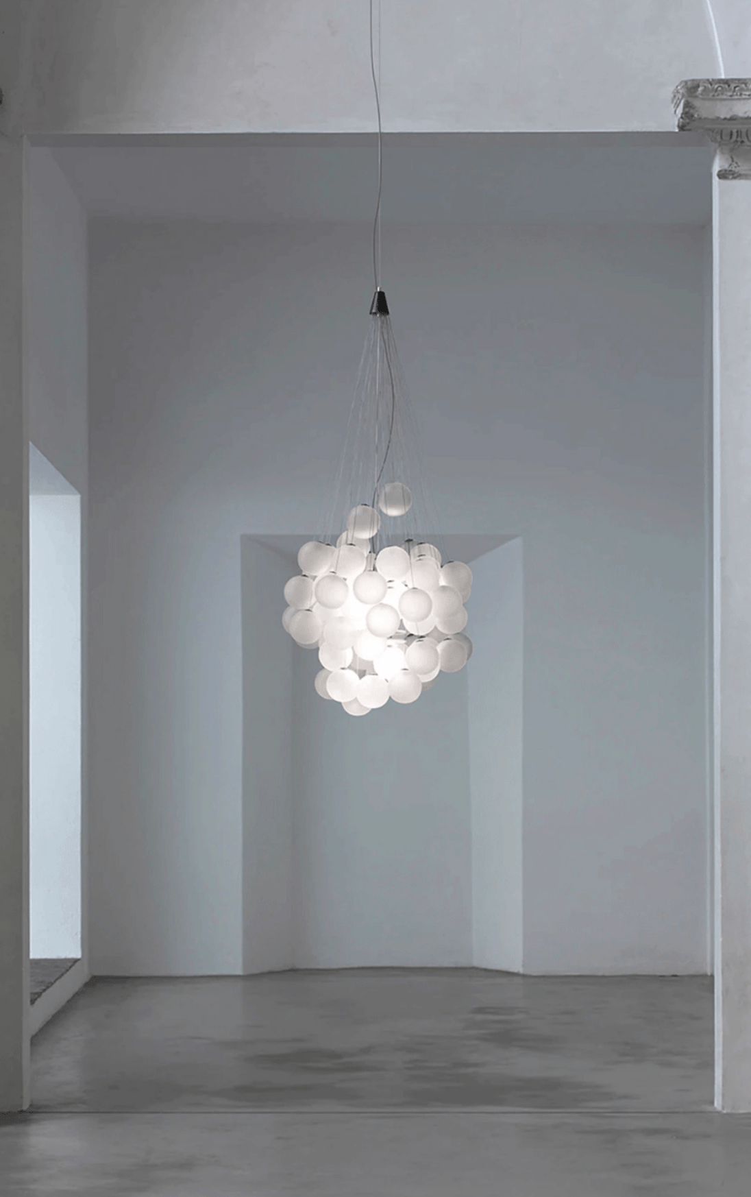 Cumulus Cascade Chandelier — Modern Glass Sphere Pendant Light