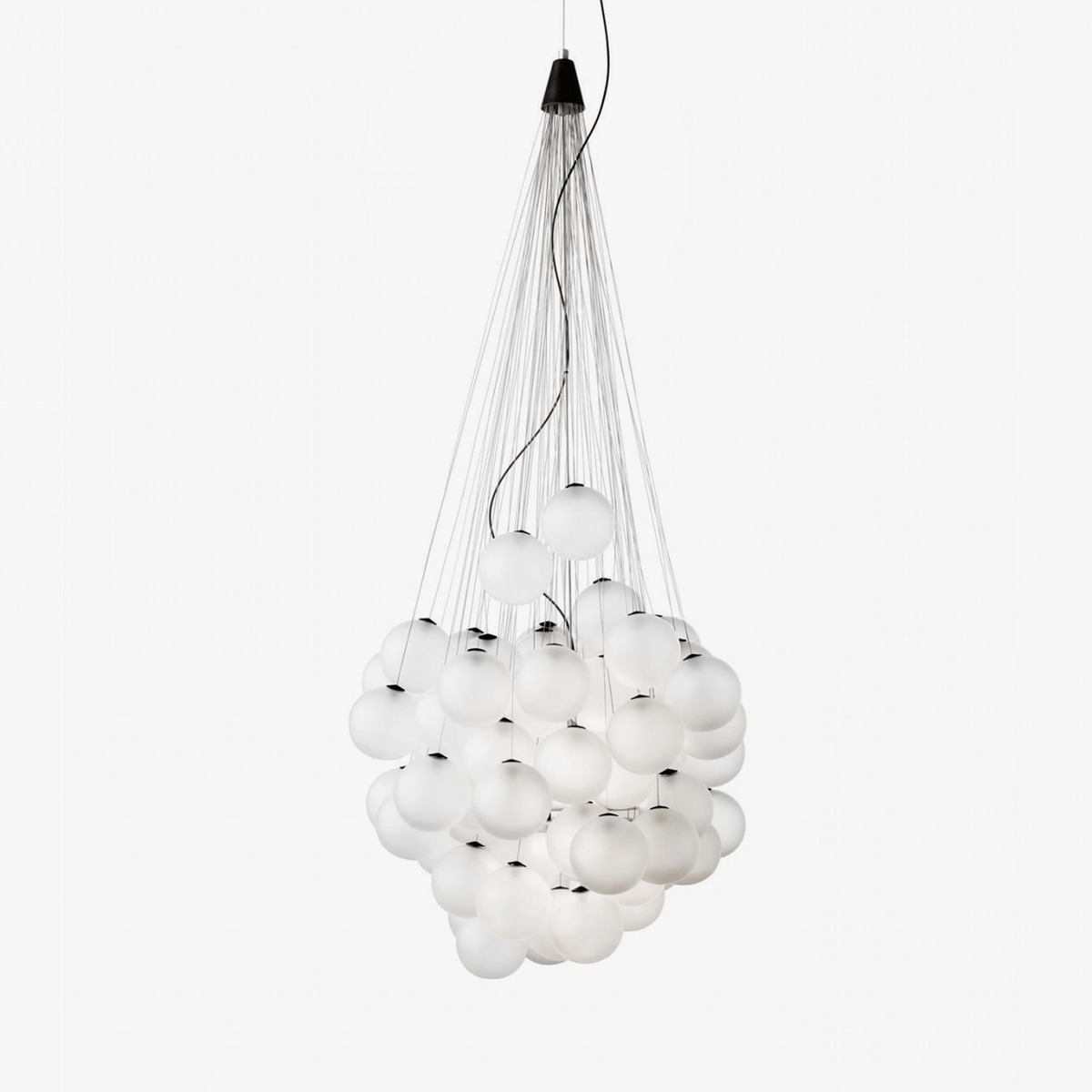 Cumulus Cascade Chandelier — Modern Glass Sphere Pendant Light