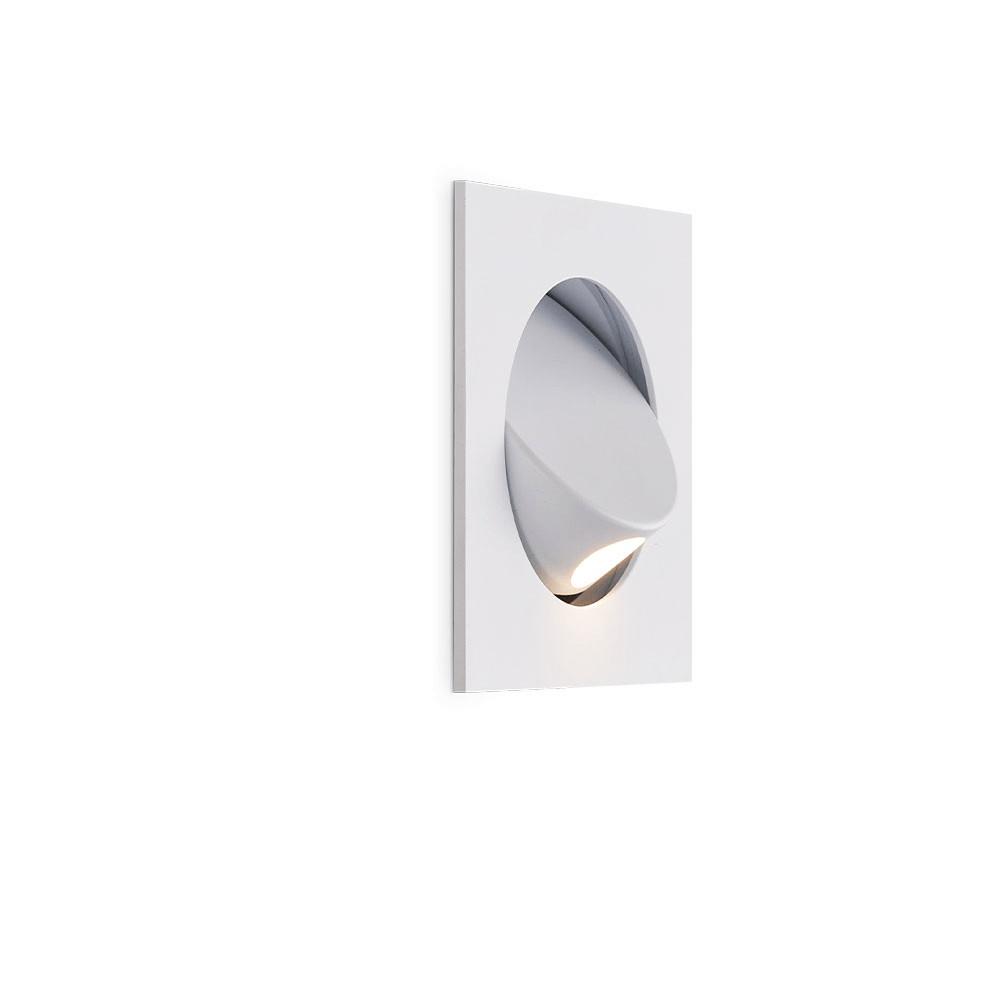 Modern Recessed Wall Sconce with Rotating LED Head, Black Finish