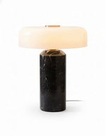 Lunara Marble Table Lamp with Opaline Glass Shade