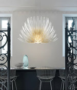 Aurelia Glass Petal Chandelier – Modern Designer Ceiling Light