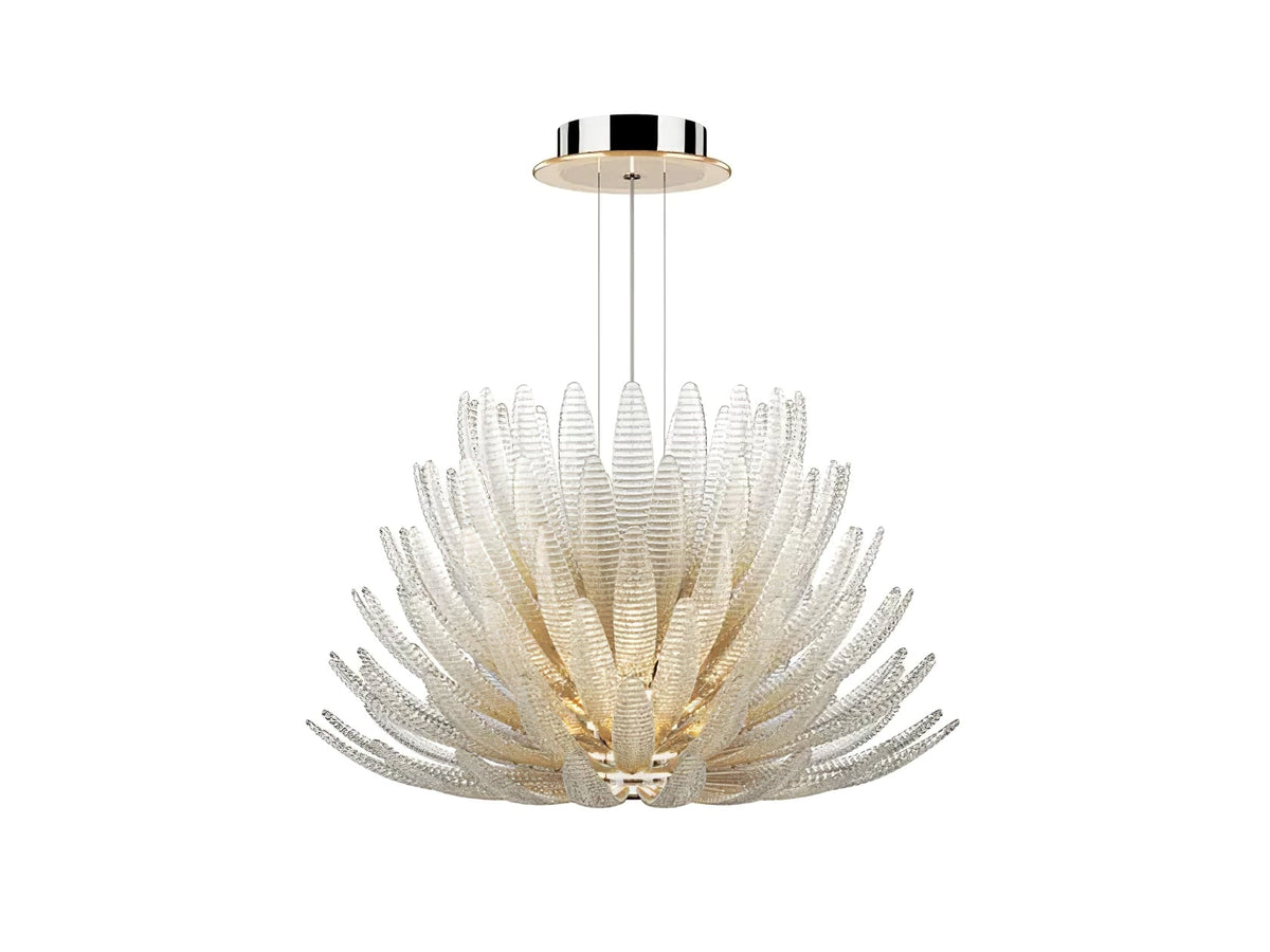 Aurelia Glass Petal Chandelier – Modern Designer Ceiling Light