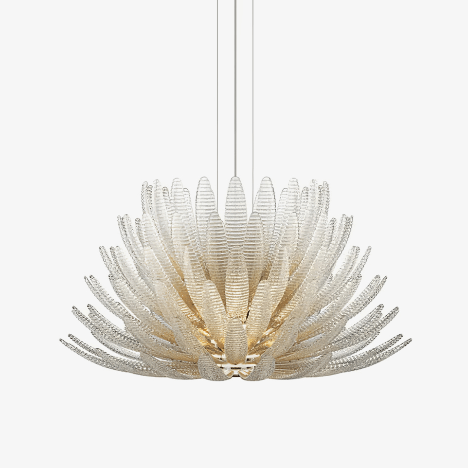Aurelia Glass Petal Chandelier – Modern Designer Ceiling Light