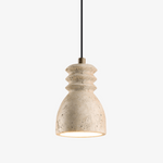 Sorenna Pendant Light in Yellow Travertine | Modern Organic Designer Lamp