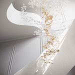 Tidal Art Glass Chandelier – Modern Cascading LED Pendant Light