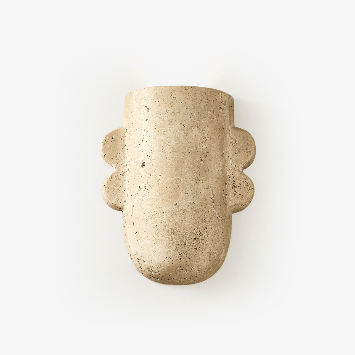 Vaelis Sculptural Travertine Wall Sconce for Modern Interiors