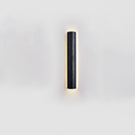 Kaedran Black Travertine LED Wall Sconce with Halo Backlighting