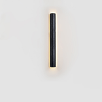 Kaedran Black Travertine LED Wall Sconce with Halo Backlighting