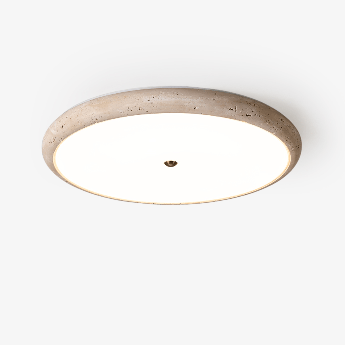 Travertine Disk LED Flush Mount Ceiling Light for Modern Interiors