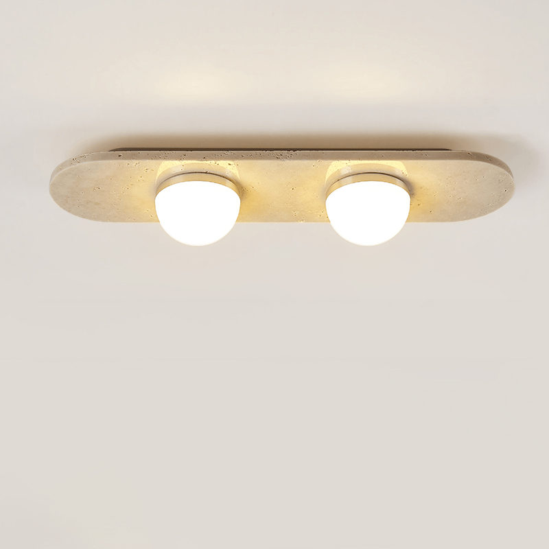 Trivara Triple Bar Ceiling Light in Travertine