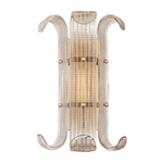 Brasher Wall Sconce in Champagne Glass and Gold Metal