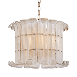 Brasher Modern Glass Chandelier in Champagne Gold for Dining Room