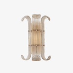 Brasher Wall Sconce in Champagne Glass and Gold Metal