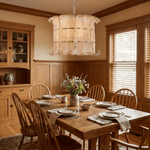 Brasher Modern Glass Chandelier in Champagne Gold for Dining Room
