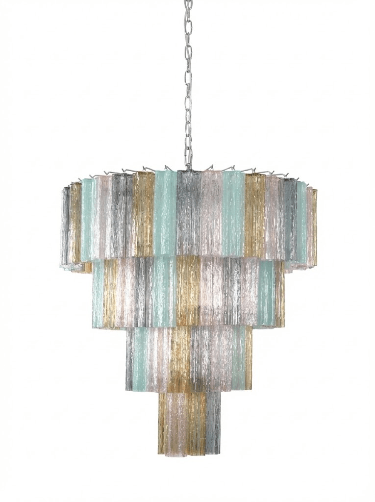 Lustrava Prism Chandelier – Handcrafted Murano Glass Pendant Light