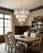 Lustrava Prism Chandelier – Handcrafted Murano Glass Pendant Light