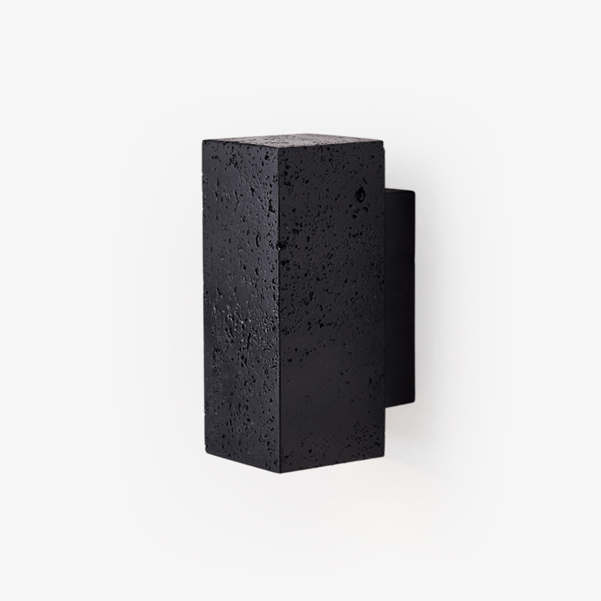 Volkris Black Travertine Wall Sconce — Modern Stone Architectural Lighting