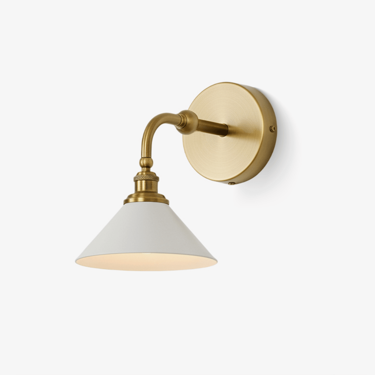 Bridgemont Wall Sconce — Modern Brass & Ceramic Wall Light for Bedroom, Living Room