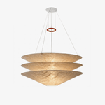 Kazu Cone Silk Pendant Light – Sculptural Mulberry Silk Hanging Lamp for Dining & Living Spaces
