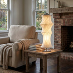 Silvara Cocoon Table Lamp – Mulberry Silk Shade, Modern Bedside Light