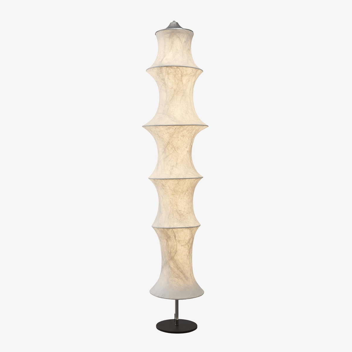 Silvara Cocoon Floor Lamp – Sculptural Silk Ambient Light for Modern Interiors