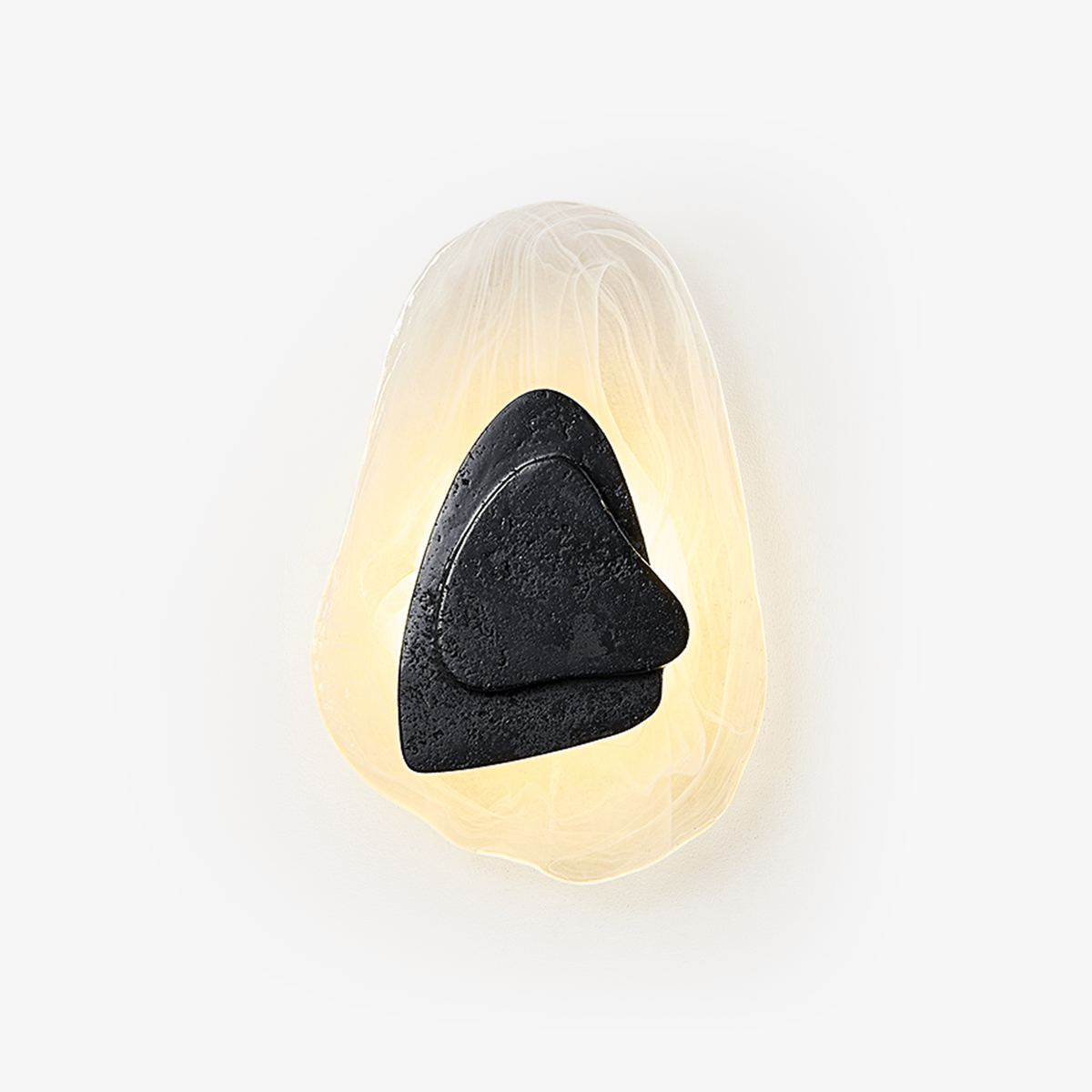 Lava Veil Wall Sconce in Black Travertine with LED