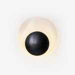 Eclipse Shell Wall Sconce in Black Travertine with LED