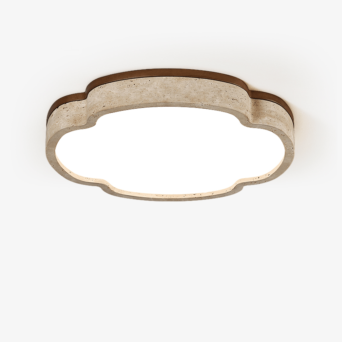 Cloudform Travertine LED Ceiling Light | Modern Flush Mount for Bedroom & Living Room