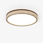 Travertine Halo Round LED Ceiling Light in Natural Stone
