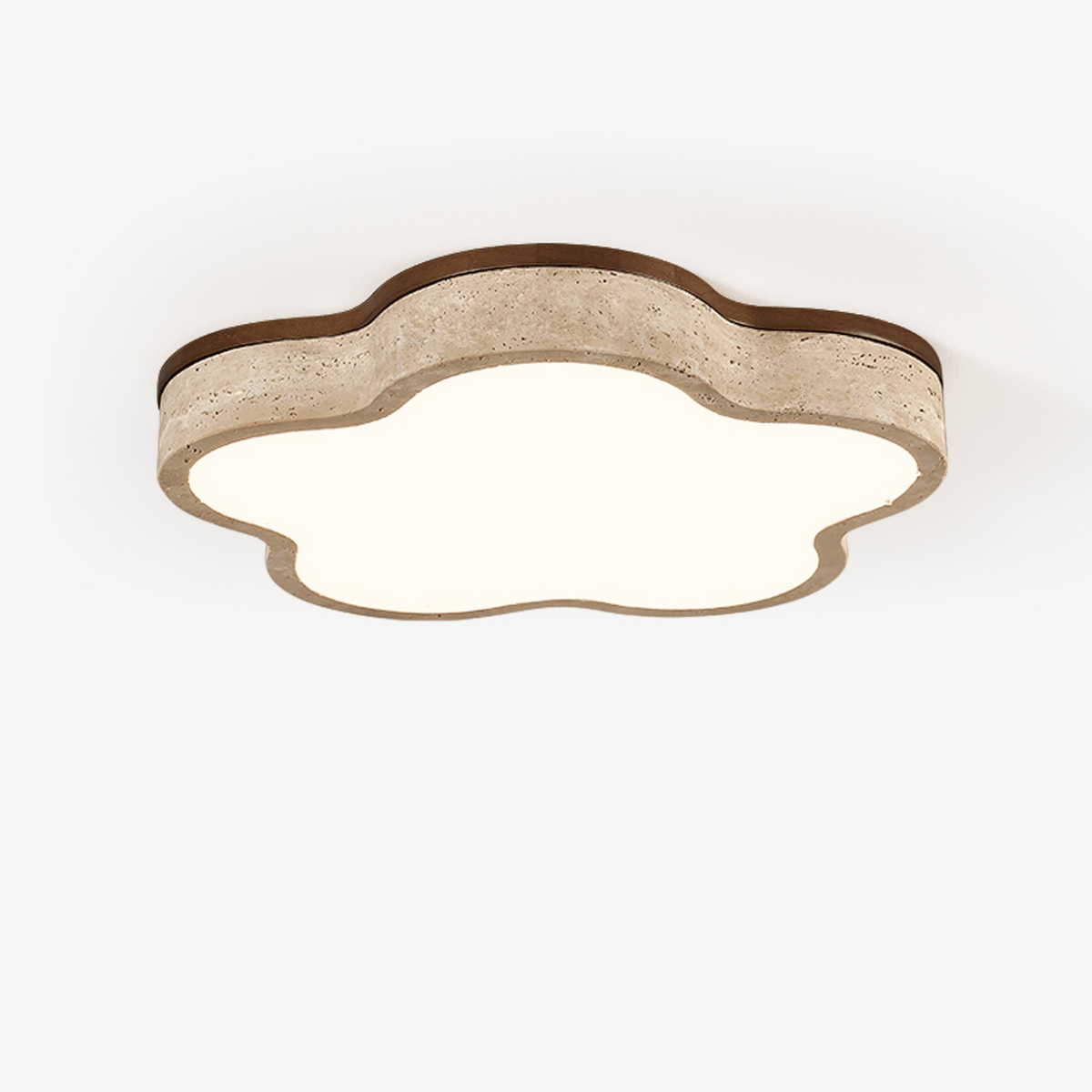 Cloudline Travertine Ceiling Light – Modern Flush Mount LED Lamp