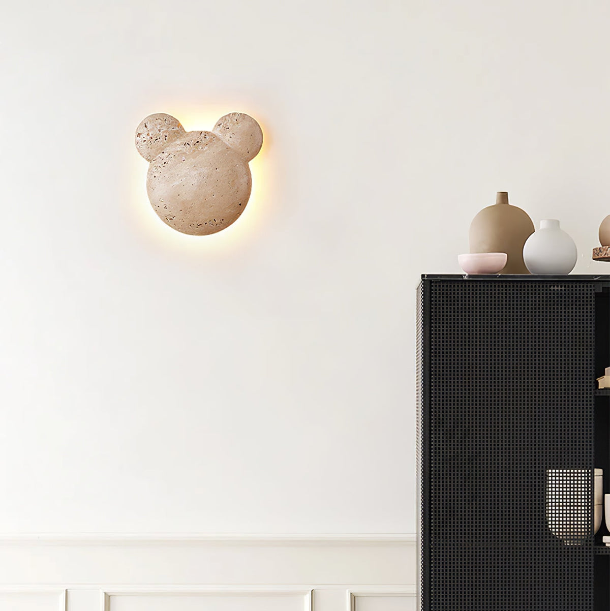 Bearstone Travertine Wall Sconce with Integrated LED