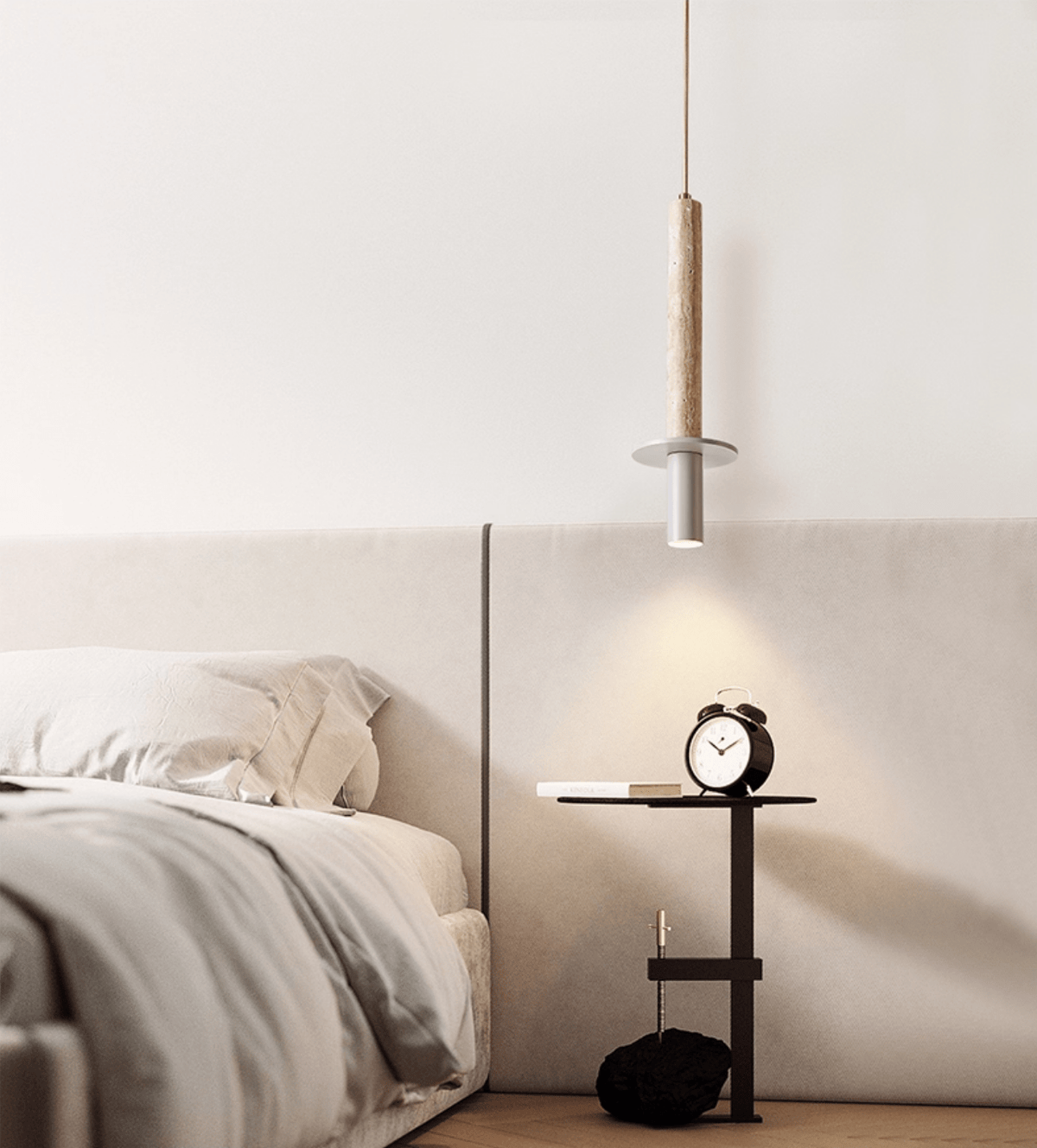 Linea Travertine Pendant Light – Modern Stone Pendant Lamp for Dining & Living Spaces