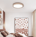 Travertine Halo Round LED Ceiling Light in Natural Stone
