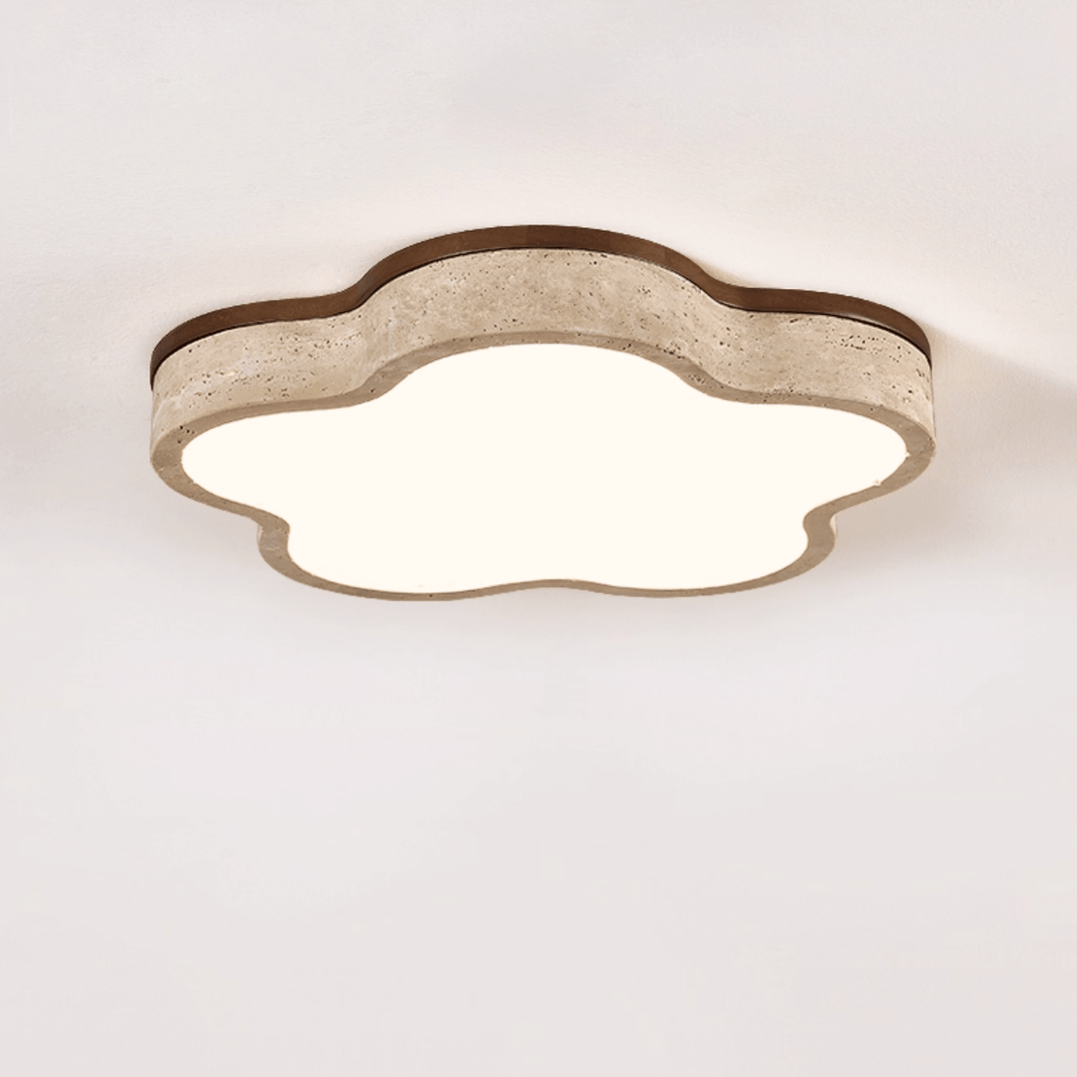 Cloudline Travertine Ceiling Light – Modern Flush Mount LED Lamp