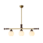 Clarabelle Six-Light Wood and Glass Linear Chandelier