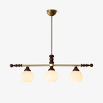 Clarabelle Six-Light Wood and Glass Linear Chandelier
