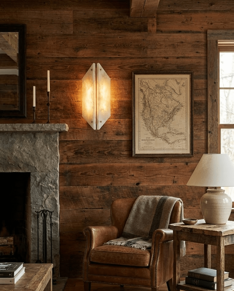 Onyxa Crest Alabaster Wall Sconce – Modern LED Wall Light for Bedroom & Living Room