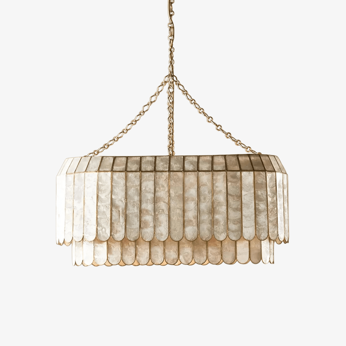 Capiz Aurelia Chandelier – Natural Shell Pendant Light for Dining & Living Spaces